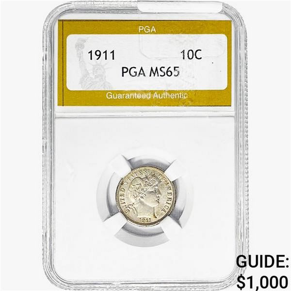 1911 Barber Dime PGA MS65