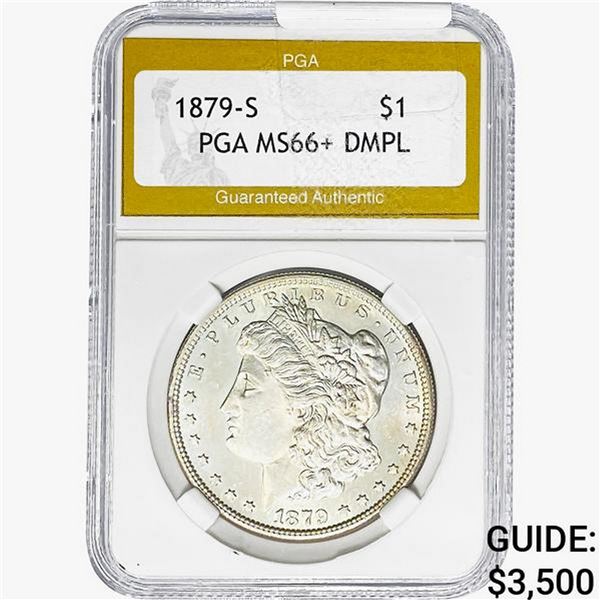 1879-S Morgan Silver Dollar PGA MS66+ DMPL