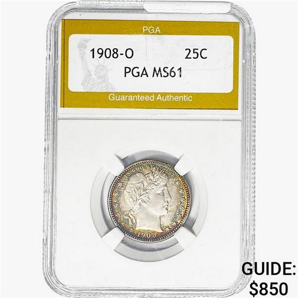 1908-O Barber Quarter PGA MS61