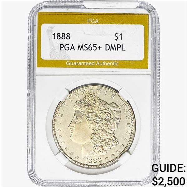 1888 Morgan Silver Dollar PGA MS65+ DMPL