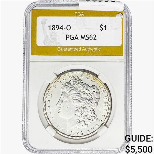 1894-O Morgan Silver Dollar PGA MS62