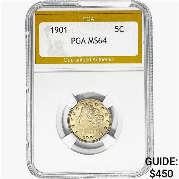 1901 Liberty Victory Nickel PGA MS64