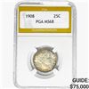 Image 1 : 1908 Barber Quarter PGA MS68