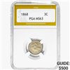 Image 1 : 1868 Nickel Three Cent PGA MS63
