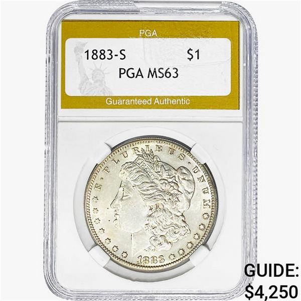 1883-S Morgan Silver Dollar PGA MS63