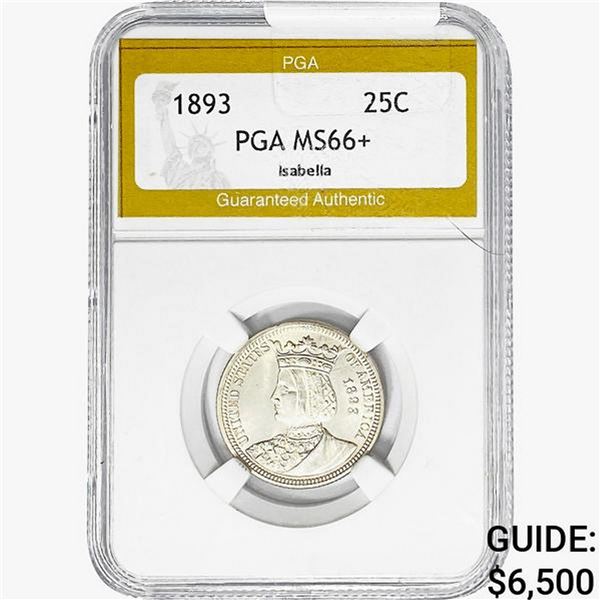1893 Isabella Silver Quarter PGA MS66+