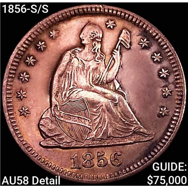 1856-S/S Seated Liberty Quarter CHOICE AU