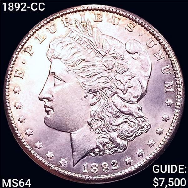 1892-CC Morgan Silver Dollar CHOICE BU
