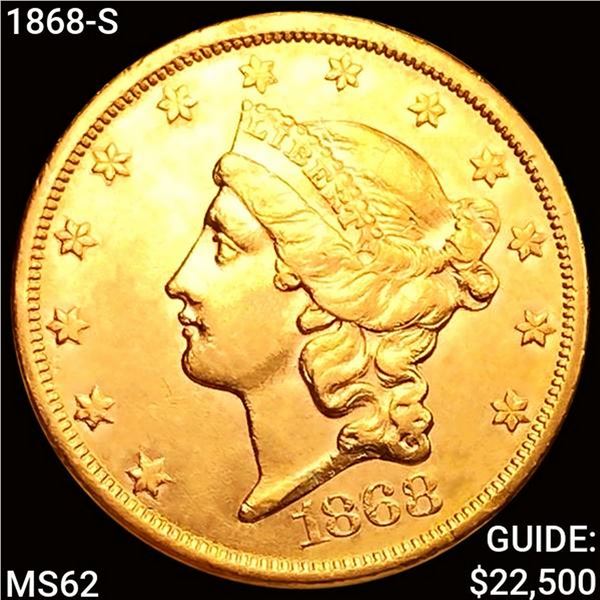1868-S $20 Gold Double Eagle UNCIRCULATED