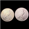 Image 2 : [2] 1927-S&1935 Silver Peace Dollar CLOSELY UNCIRCULATED