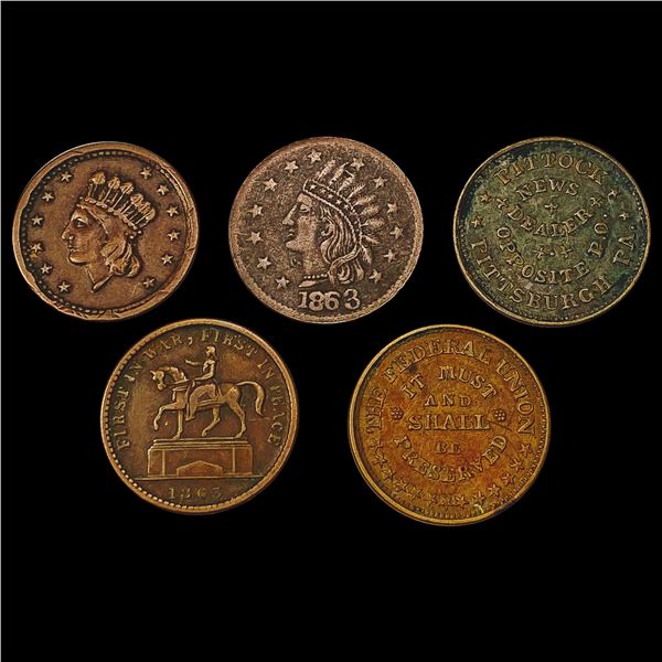 [5] 1863 U.S. Tokens HIGH GRADE