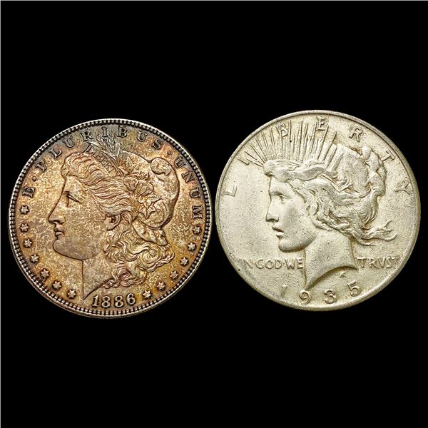 [2] 1886&1935-S Silver Dollars HIGH GRADE