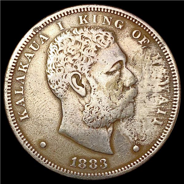 1883 Kingdom of Hawaii Dollar LIGHTLY CIRCULATED