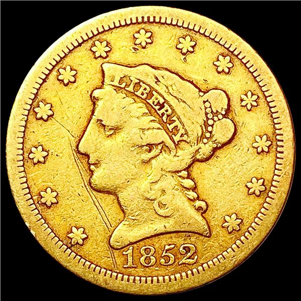 1852-O $2.50 Gold Quarter Eagle LIGHTLY CIRCULATED