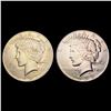 Image 1 : [2] 1927-D&1935 Silver Peace Dollar CLOSELY UNCIRCULATED