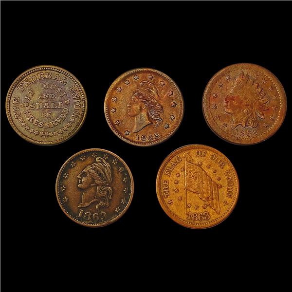 [4] 1863 U.S. Tokens NEARLY UNCIRCULATED