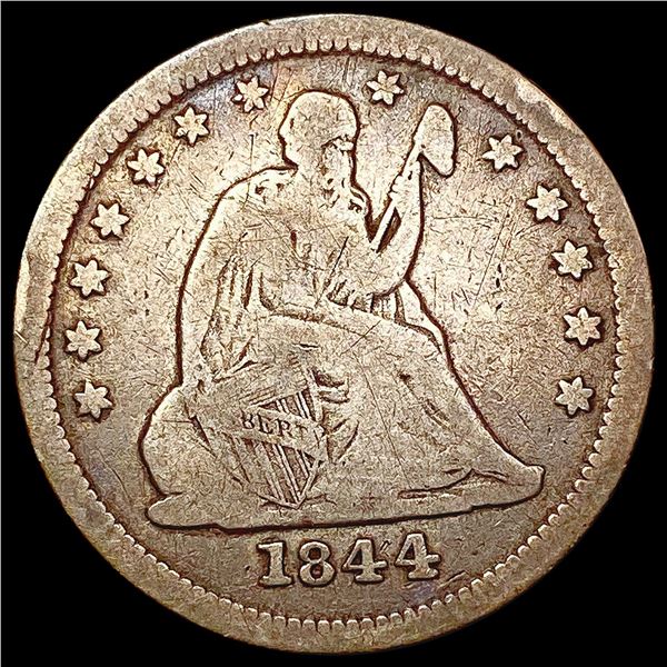 1844-O Seated Liberty Quarter NICELY CIRCULATED