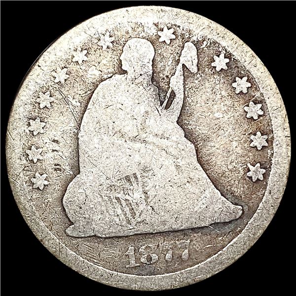 1877-CC Seated Liberty Quarter NICELY CIRCULATED