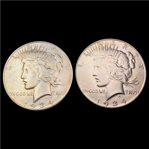 [2] 1934 Silver Peace Dollar CLOSELY UNCIRCULATED