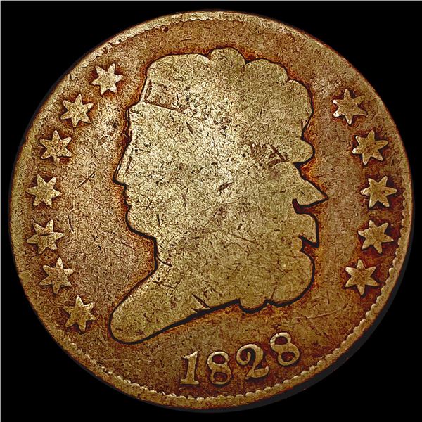 1828 12 Stars Classic Head Half Cent NICELY CIRCULATED