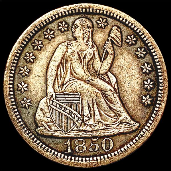 1850 Seated Liberty Dime CHOICE AU