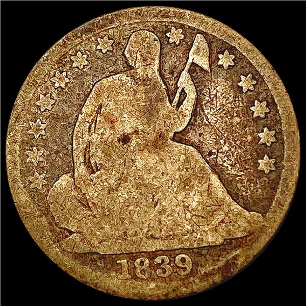 1839 O Seated Liberty Half Dime NICELY CIRCULATED