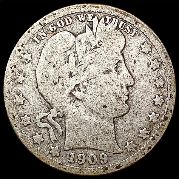 1909-O Barber Quarter NICELY CIRCULATED