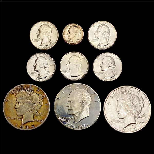 [9] 1923-1976 U.S. Silver Coinage HIGH GRADE