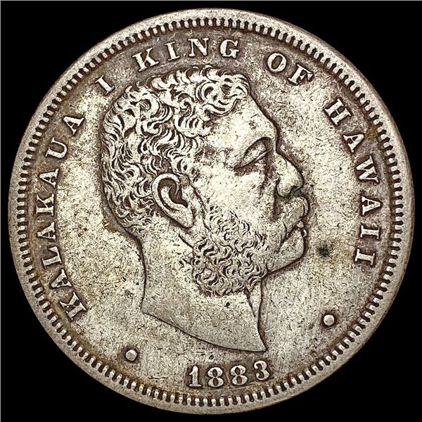 1883 Kingdom of Hawaii Half Dollar LIGHTLY CIRCULATED