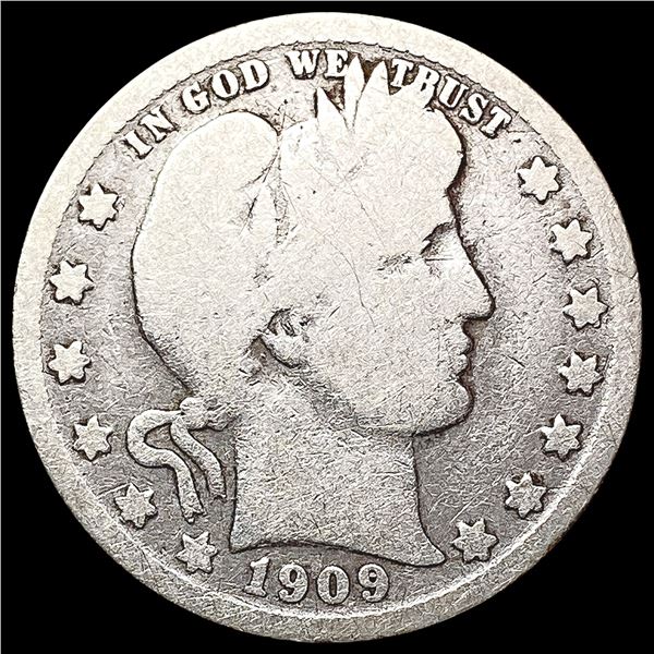 1909-O Barber Quarter NICELY CIRCULATED