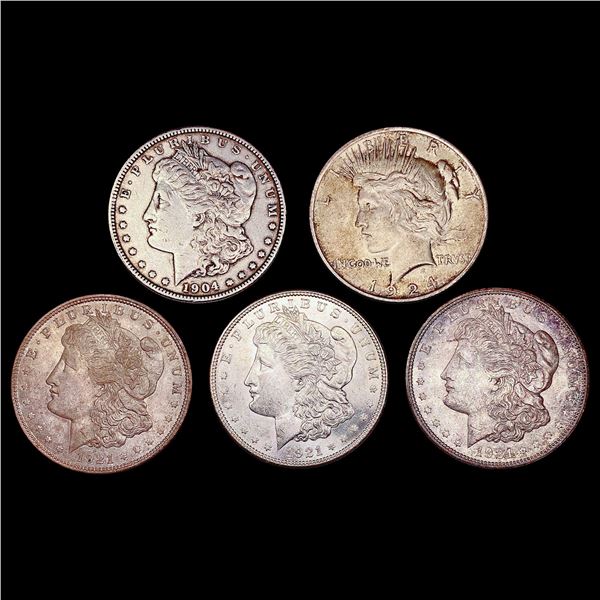 [5] 1904-1924 Silver Dollars HIGH GRADE