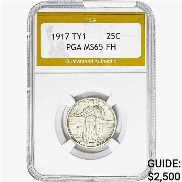 1917 Standing Liberty Quarter PGA MS65 FH, TY 1