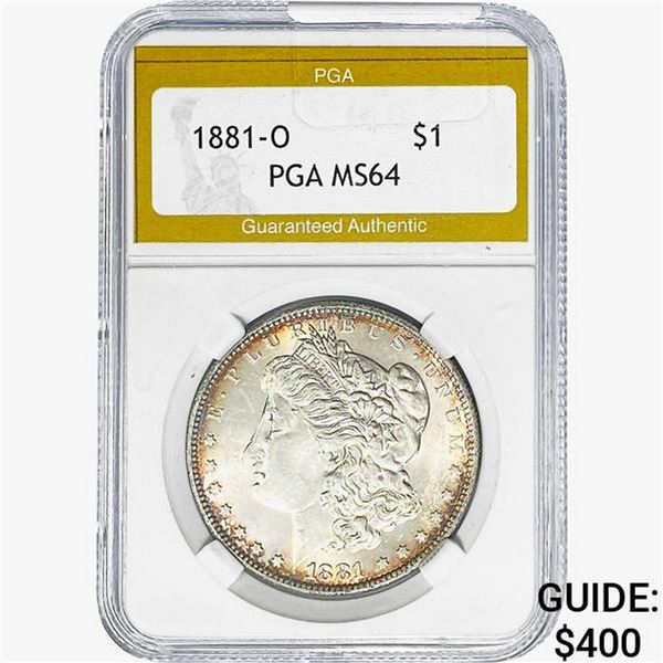 1881-O Morgan Silver Dollar PGA MS64