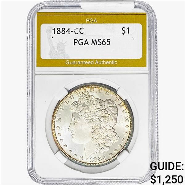 1884-CC Morgan Silver Dollar PGA MS65