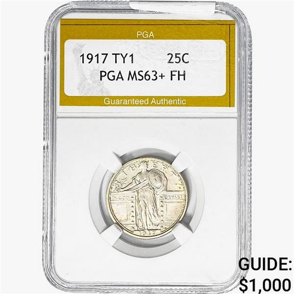 1917 Standing Liberty Quarter PGA MS63+ FH, TY 1