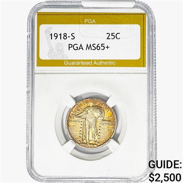 1918-S Standing Liberty Quarter PGA MS65+