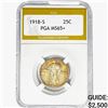 1918-S Standing Liberty Quarter PGA MS65+