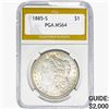 1885-S Morgan Silver Dollar PGA MS64