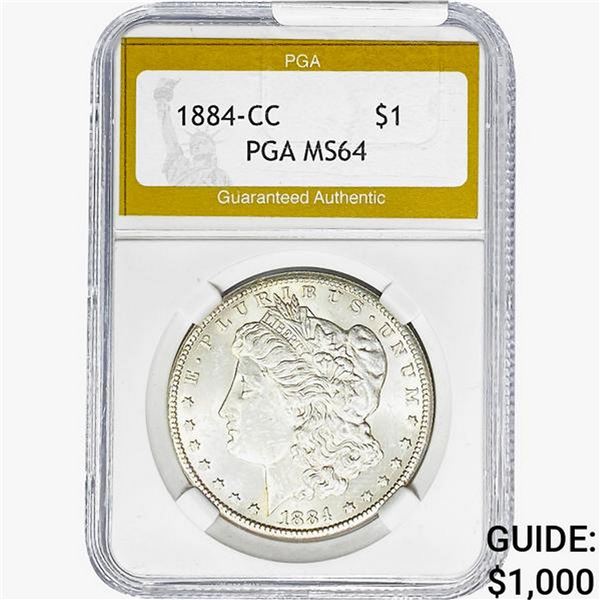 1884-CC Morgan Silver Dollar PGA MS64