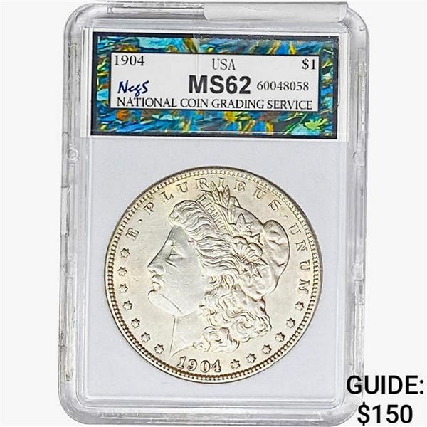 1904 Morgan Silver Dollar NEGS MS62