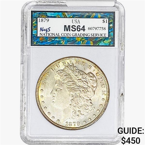 1879 Morgan Silver Dollar NEGS MS64
