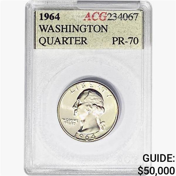 1964 Washington Silver Quarter ACG PR70