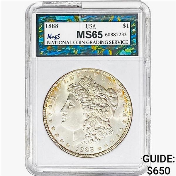 1888 Morgan Silver Dollar NEGS MS65