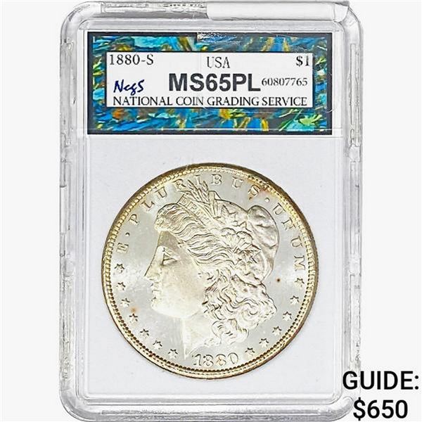 1880-S Morgan Silver Dollar NEGS MS65 PL
