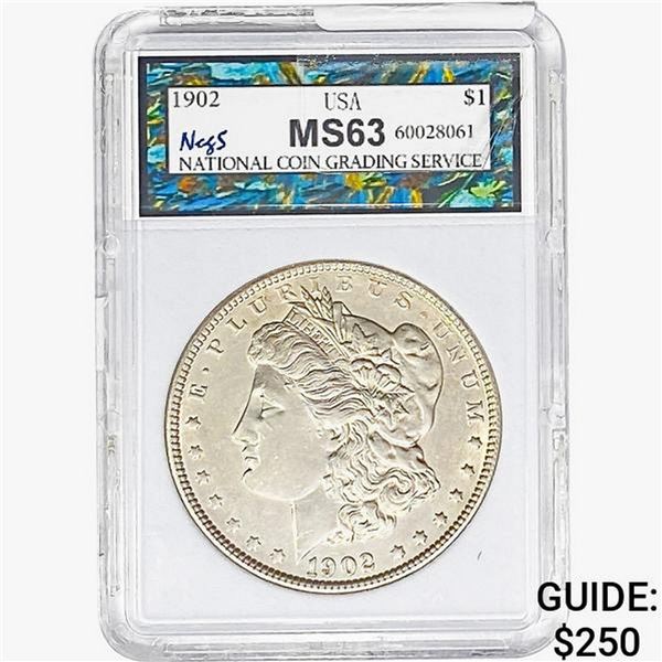 1902 Morgan Silver Dollar NEGS MS63