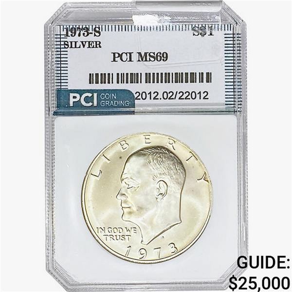 1973-S Eisenhower Silver Dollar PCI MS69