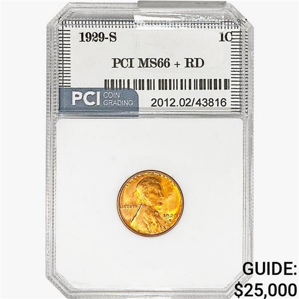1929-S Wheat Cent PCI MS66+ RD