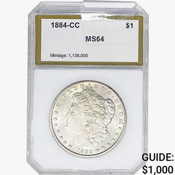 1884-CC Morgan Silver Dollar PCI MS64