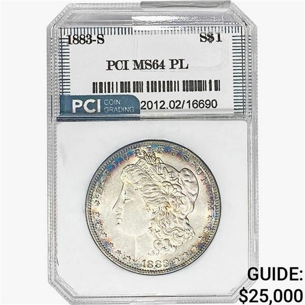 1883-S Morgan Silver Dollar PCI MS64 PL