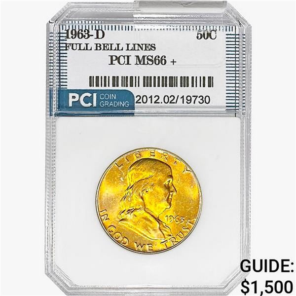 1963-D Franklin Half Dollar PCI MS66+ FBL
